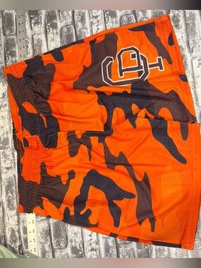 Crisp NYC Athletic Shorts Orange Camo XXL 2XL NWT Men’s Activewear